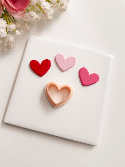 Valentine Heart No. 7 Clay Cutter | Valentine Heart No. 7 Polymer Clay Cutter for DIY Heart Earrings Love-Themed Jewelry and Handmade Valentine's Accessories