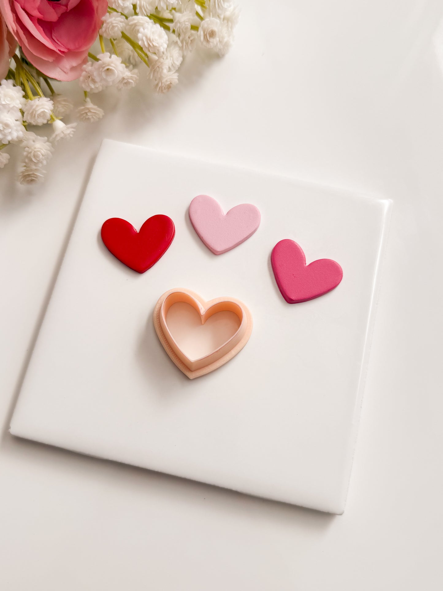 Valentine Heart No. 7 Clay Cutter | Valentine Heart No. 7 Polymer Clay Cutter for DIY Heart Earrings Love-Themed Jewelry and Handmade Valentine's Accessories