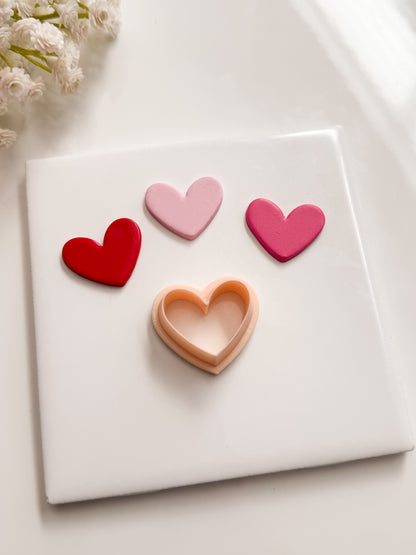 Valentine Heart No. 7 Clay Cutter | Valentine Heart No. 7 Polymer Clay Cutter for DIY Heart Earrings Love-Themed Jewelry and Handmade Valentine's Accessories