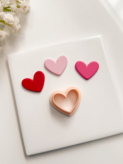 Valentine Heart No. 7 Clay Cutter | Valentine Heart No. 7 Polymer Clay Cutter for DIY Heart Earrings Love-Themed Jewelry and Handmade Valentine's Accessories