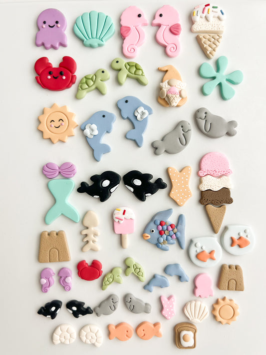 Summer Bundle Clay Cutter Set | Summer Bundle Polymer Clay Cutter Set for DIY Tropical Earrings Beach Jewelry and Handmade Summer Accessories