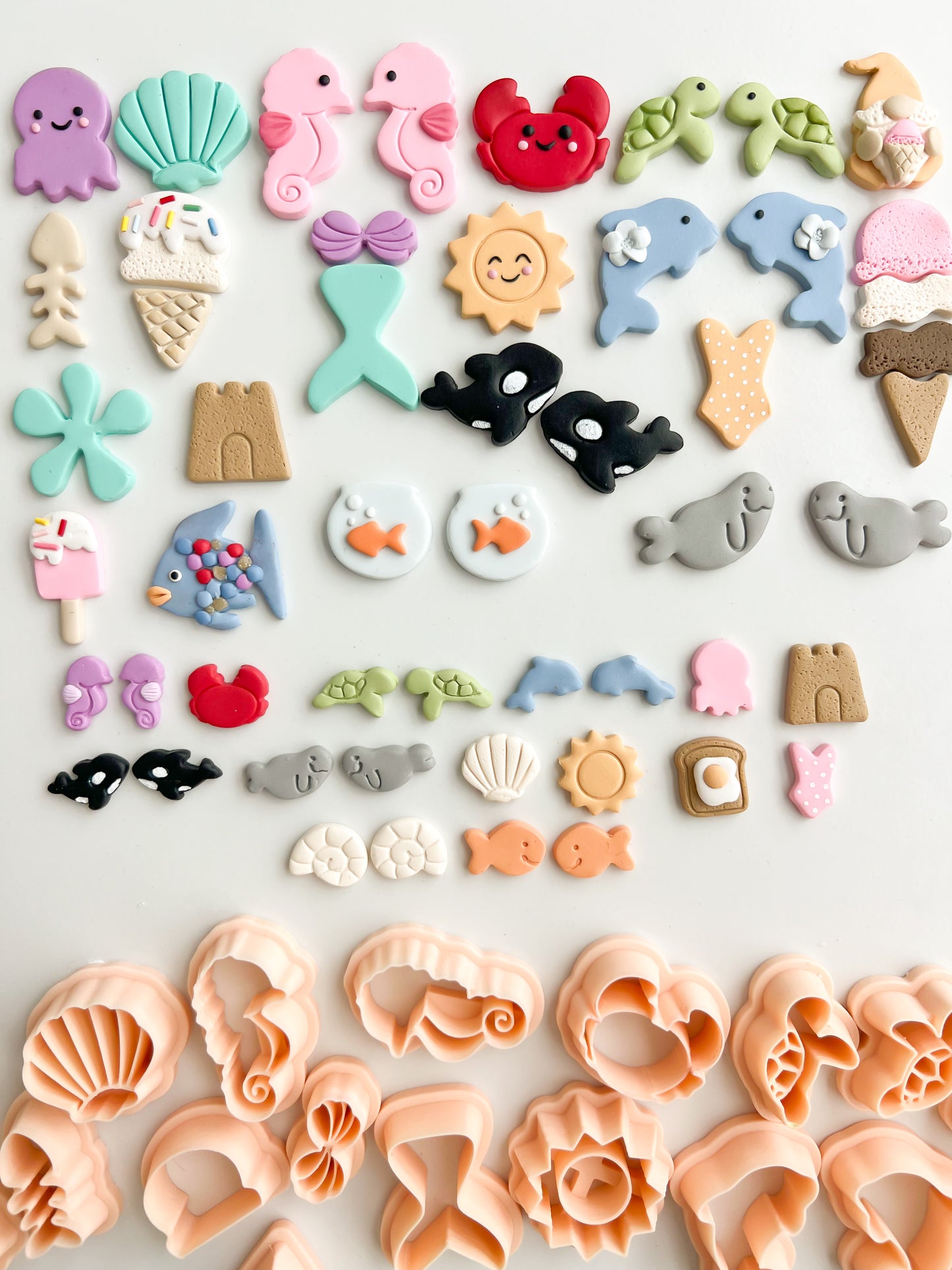 Summer Bundle Clay Cutter Set | Summer Bundle Polymer Clay Cutter Set for DIY Tropical Earrings Beach Jewelry and Handmade Summer Accessories