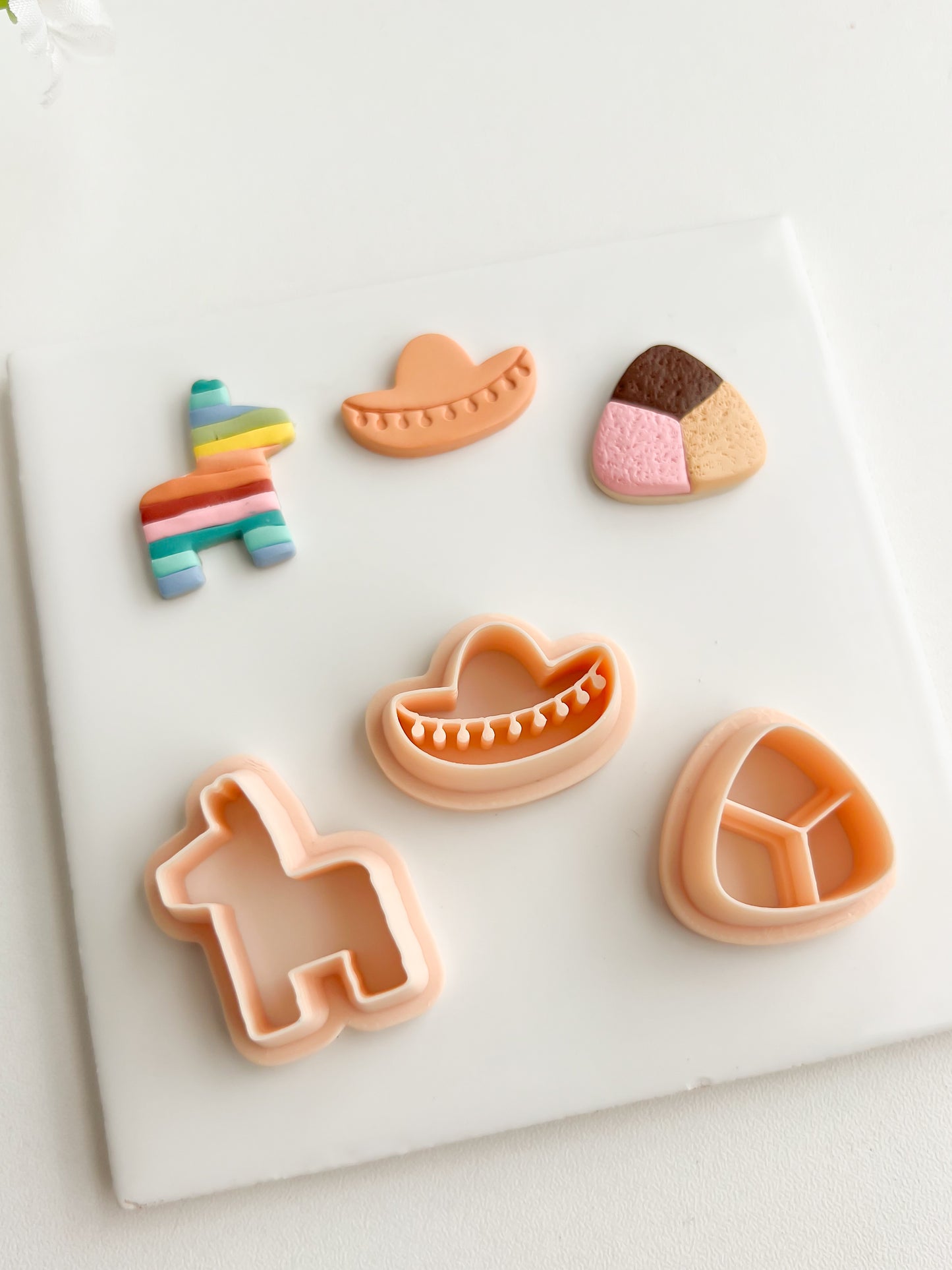 Fiesta Trio Clay Cutter | Fiesta Trio Polymer Clay Cutter for DIY Celebration Earrings Party-Themed Jewelry and Handmade Fun Accessories