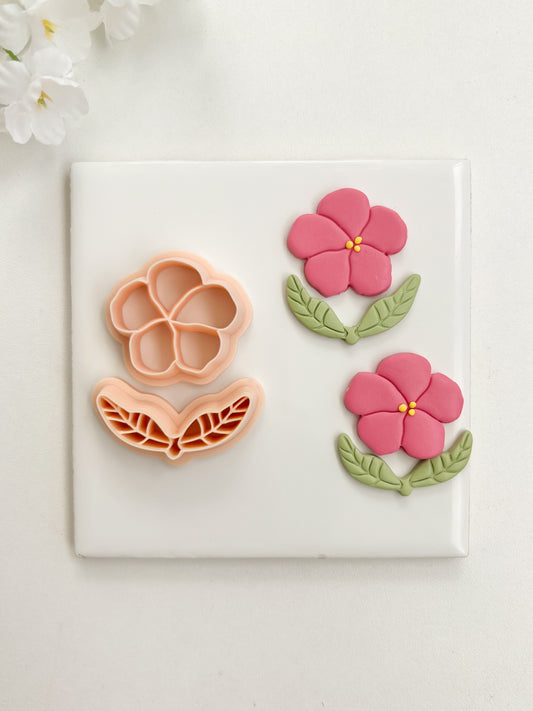 Hibiscus Flower Clay Cutter | Hibiscus Flower Polymer Clay Cutter for DIY Tropical Earrings Hawaiian-Themed Jewelry and Handmade Floral Accessories