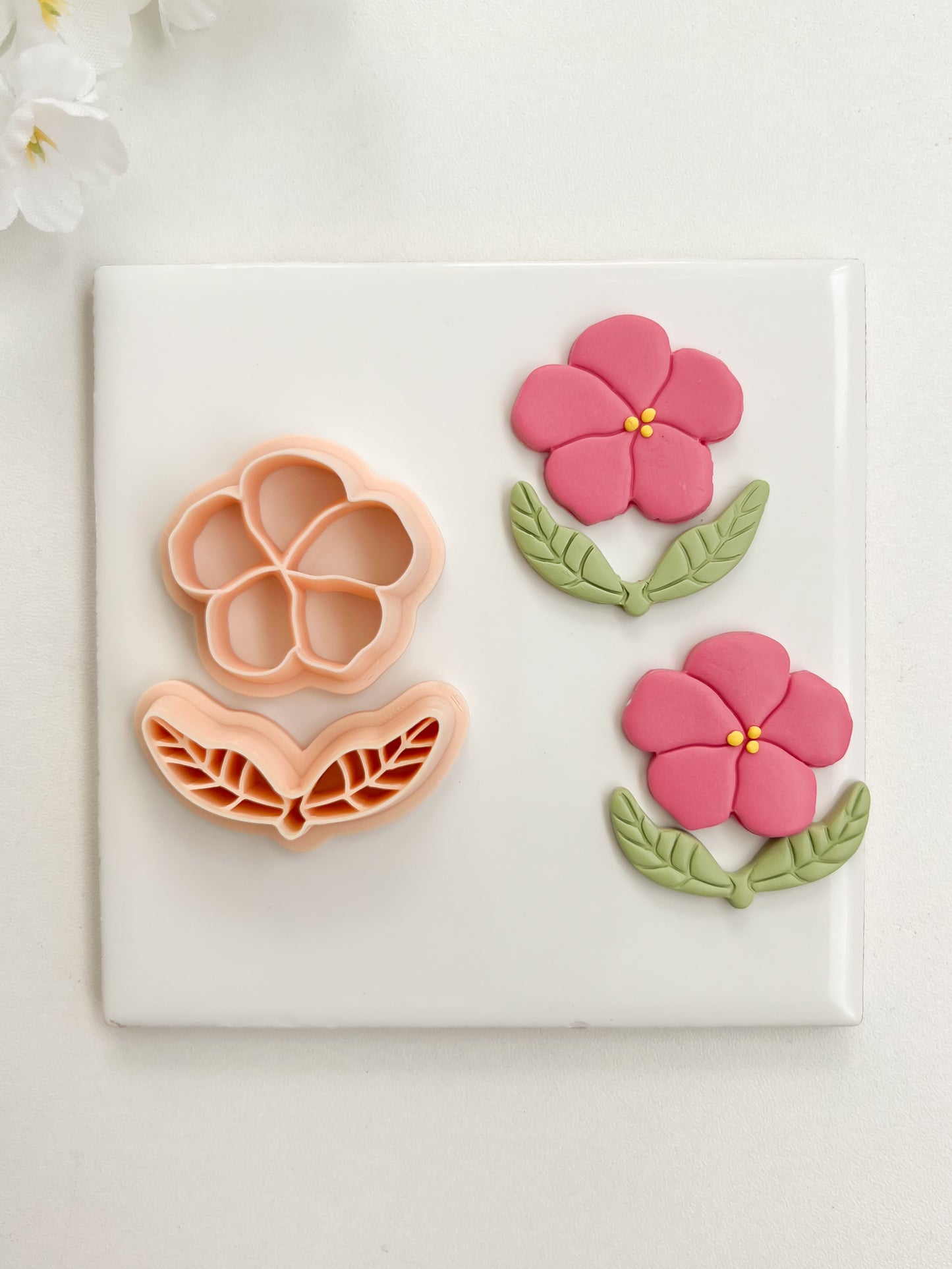 Hibiscus Flower Clay Cutter | Hibiscus Flower Polymer Clay Cutter for DIY Tropical Earrings Hawaiian-Themed Jewelry and Handmade Floral Accessories