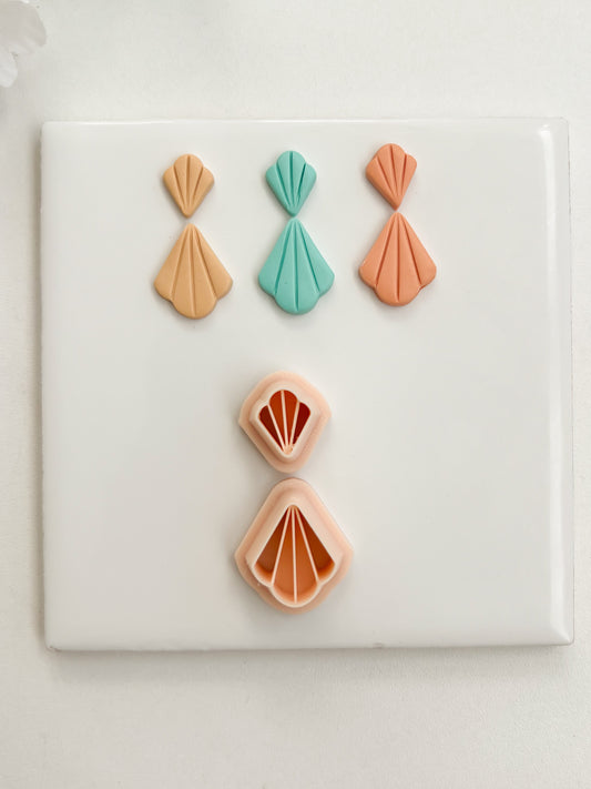 Seashell Dangle No. 2 Clay Cutter | Seashell Dangle No. 2 Polymer Clay Cutter for DIY Ocean Earrings Coastal Jewelry and Handmade Marine Accessories