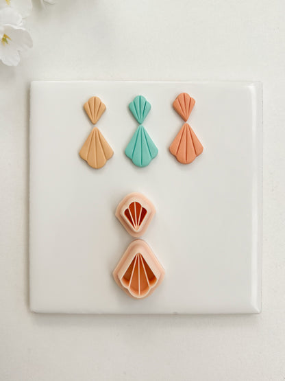 Seashell Dangle No. 2 Clay Cutter | Seashell Dangle No. 2 Polymer Clay Cutter for DIY Ocean Earrings Coastal Jewelry and Handmade Marine Accessories