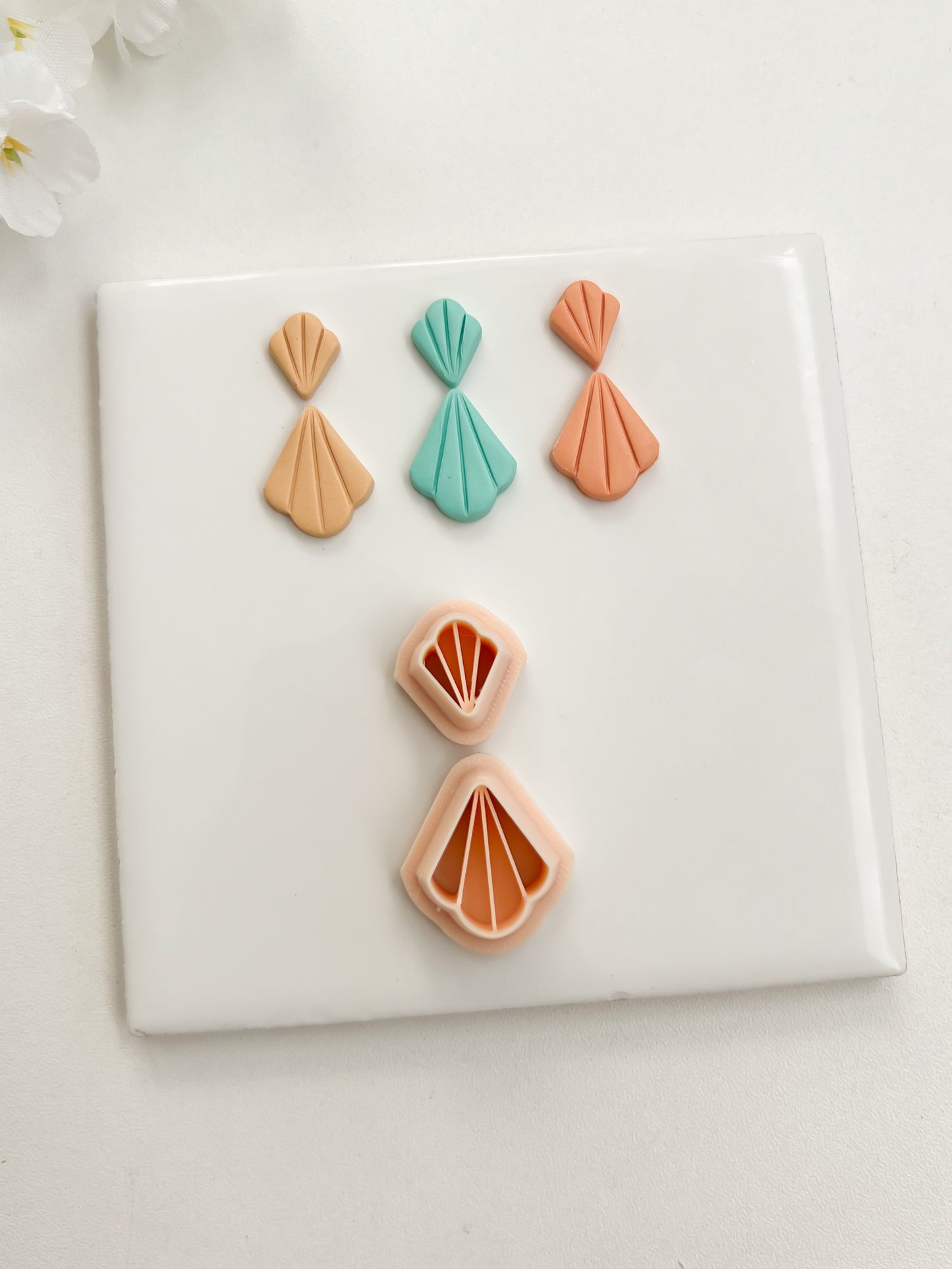 Seashell Dangle No. 2 Clay Cutter | Seashell Dangle No. 2 Polymer Clay Cutter for DIY Ocean Earrings Coastal Jewelry and Handmade Marine Accessories