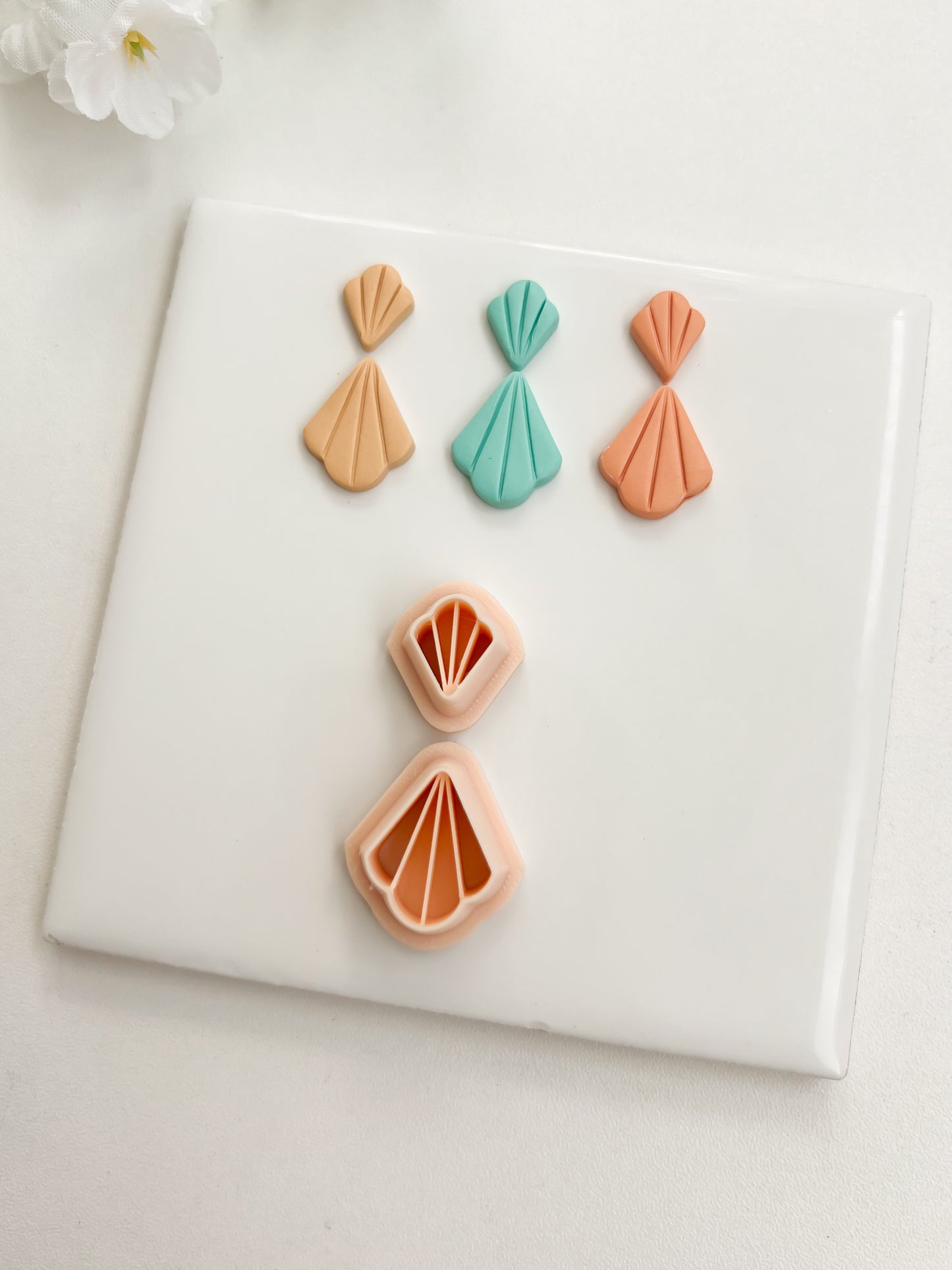 Seashell Dangle No. 2 Clay Cutter | Seashell Dangle No. 2 Polymer Clay Cutter for DIY Ocean Earrings Coastal Jewelry and Handmade Marine Accessories