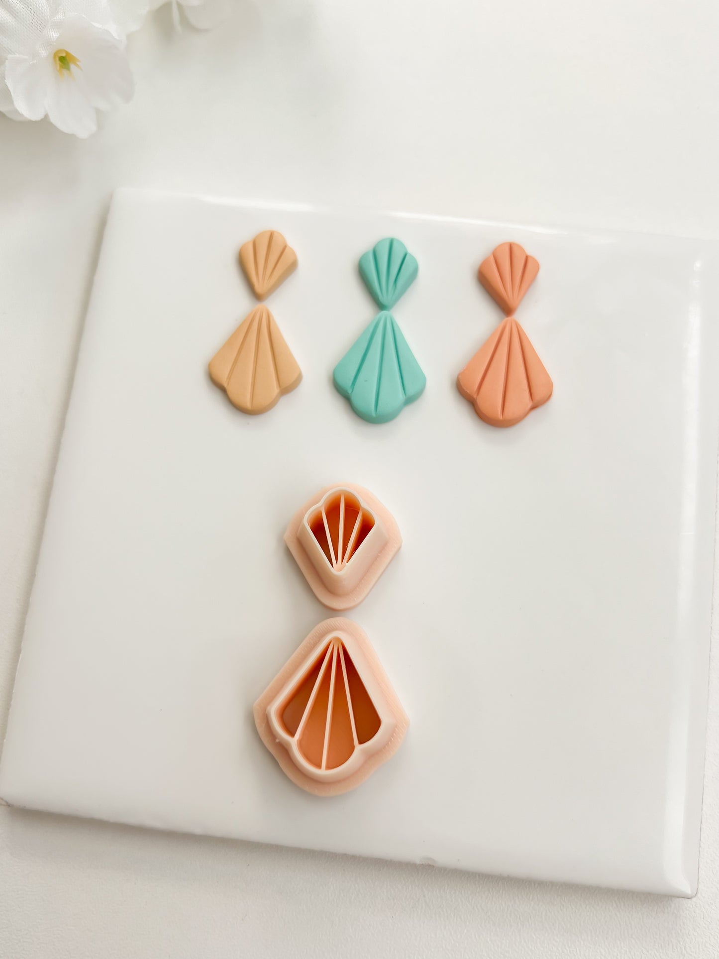 Seashell Dangle No. 2 Clay Cutter | Seashell Dangle No. 2 Polymer Clay Cutter for DIY Ocean Earrings Coastal Jewelry and Handmade Marine Accessories