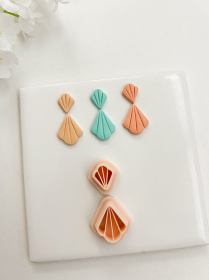 Seashell Dangle No. 2 Clay Cutter | Seashell Dangle No. 2 Polymer Clay Cutter for DIY Ocean Earrings Coastal Jewelry and Handmade Marine Accessories