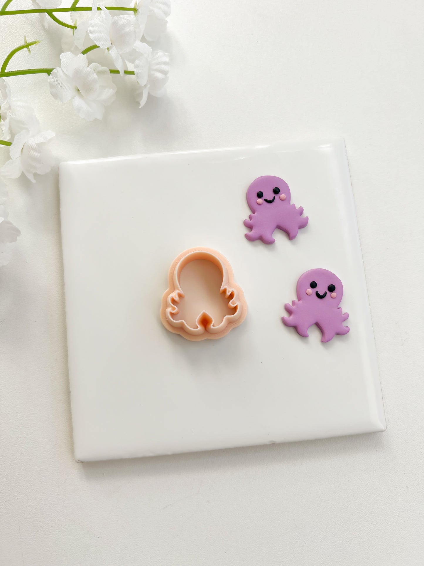 Octopus No. 3 Clay Cutter | Octopus No. 3 Polymer Clay Cutter for DIY Ocean Earrings Nautical Jewelry and Handmade Marine Accessories