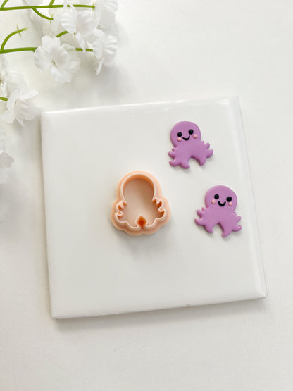 Octopus No. 3 Clay Cutter | Octopus No. 3 Polymer Clay Cutter for DIY Ocean Earrings Nautical Jewelry and Handmade Marine Accessories