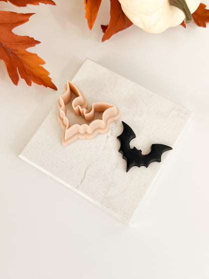 Bat Shape No. 1 Clay Cutter | Bat Shape No. 1 Polymer Clay Cutter for DIY Halloween Earrings Bat-Themed Jewelry and Handmade Gothic Accessories