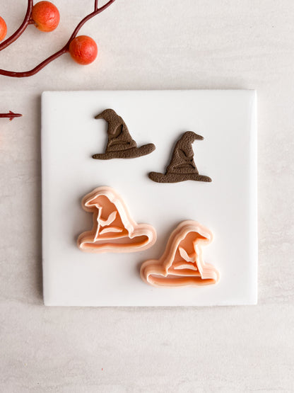 Sorting Hat Clay Cutter | Sorting Hat Polymer Clay Cutter for DIY Wizard Earrings Fantasy Jewelry and Handmade Magic Accessories