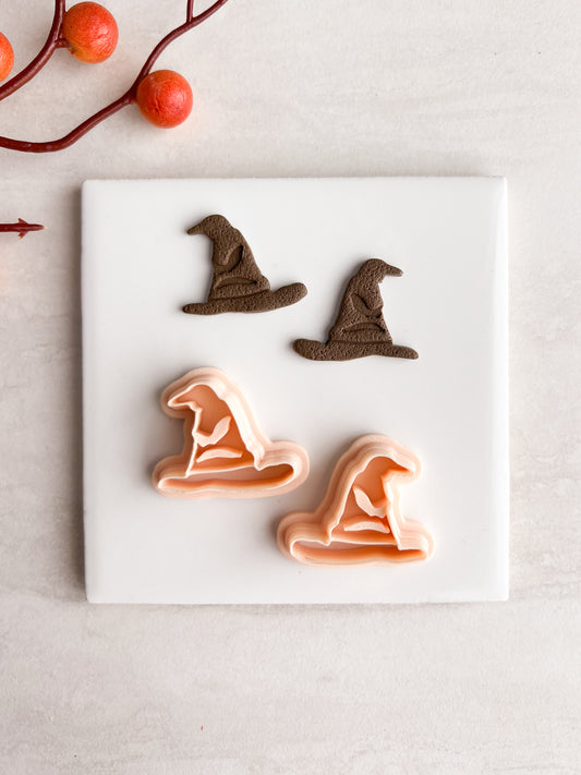 Sorting Hat Clay Cutter | Sorting Hat Polymer Clay Cutter for DIY Wizard Earrings Fantasy Jewelry and Handmade Magic Accessories