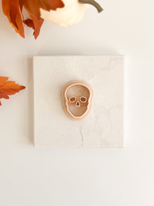 Skull Shape Clay Cutter | Halloween Skull Polymer Clay Cutter for DIY Earrings and Crafts