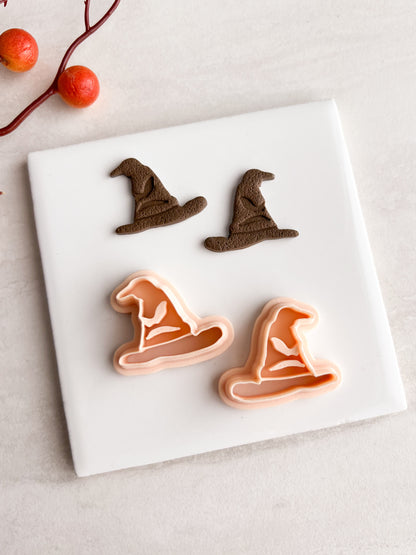 Sorting Hat Clay Cutter | Sorting Hat Polymer Clay Cutter for DIY Wizard Earrings Fantasy Jewelry and Handmade Magic Accessories