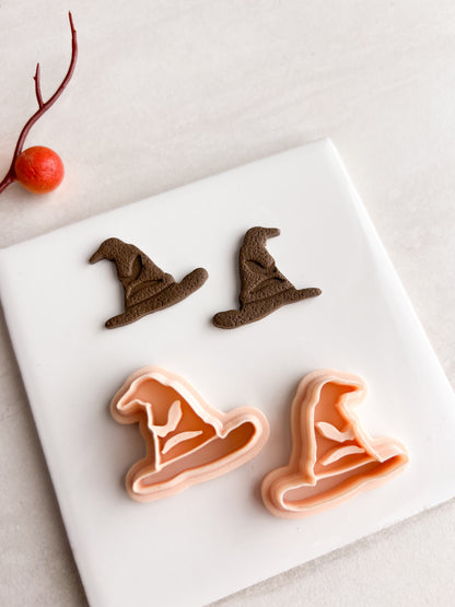 Sorting Hat Clay Cutter | Sorting Hat Polymer Clay Cutter for DIY Wizard Earrings Fantasy Jewelry and Handmade Magic Accessories