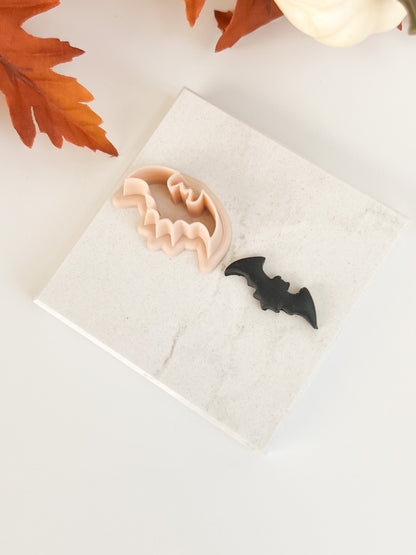 Bat Shape No. 2 Clay Cutter | Bat Shape No. 2 Polymer Clay Cutter for DIY Halloween Earrings Spooky Jewelry and Handmade Gothic Accessories