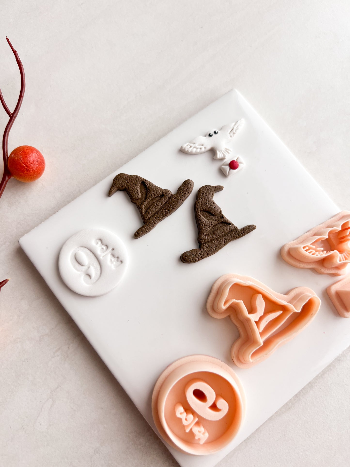 Hogwarts Trio Clay Cutter | Hogwarts Trio Polymer Clay Cutter for DIY Wizard-Themed Earrings Fantasy Jewelry and Handmade Magical Accessories