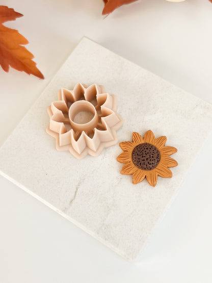 Sunflower No. 1 Clay Cutter | Floral Polymer Clay Cutter for DIY Earrings, Jewelry, and Summer Crafts