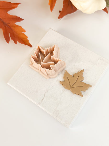 Maple Leaf No. 1 Clay Cutter | Autumn Maple Leaf Clay Cutter for DIY Earrings Fall Leaf Jewelry Seasonal Crafting Supplies