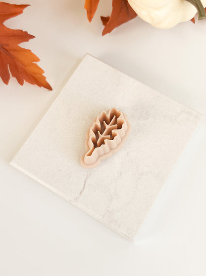 Oak Leaf Clay Cutter | Fall Oak Leaf Polymer Clay Cutter for Nature-Inspired Earrings and Jewelry