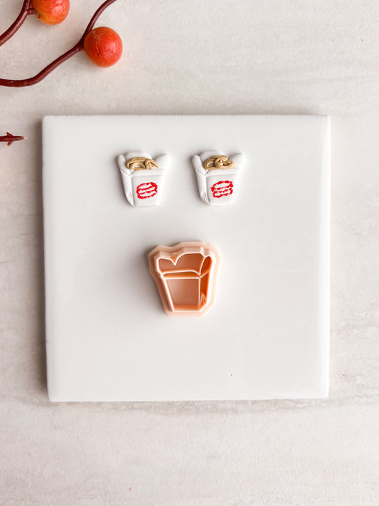 Chinese Takeout Clay Cutter | Chinese Takeout Polymer Clay Cutter for DIY Food Earrings Takeout-Themed Jewelry and Handmade Cute Accessories