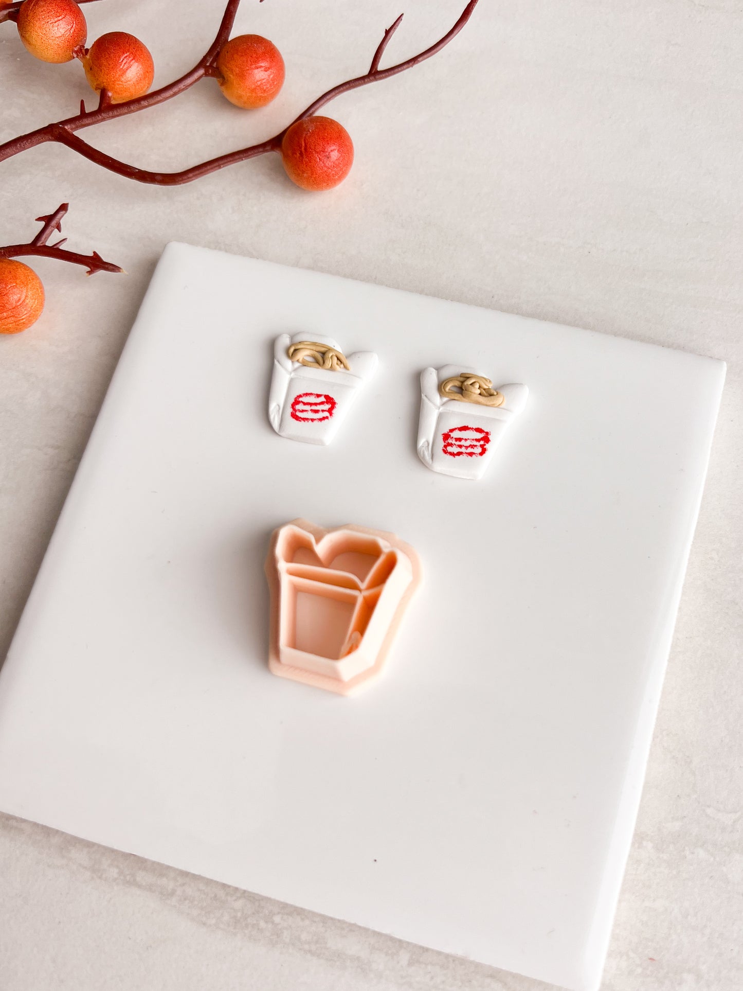 Chinese Takeout Clay Cutter | Chinese Takeout Polymer Clay Cutter for DIY Food Earrings Takeout-Themed Jewelry and Handmade Cute Accessories