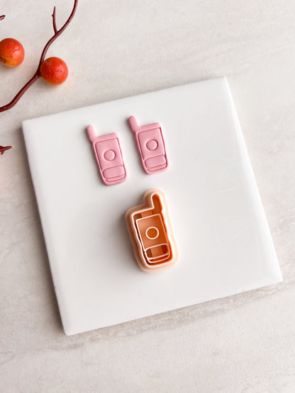 Gilmore Girl's Mobile 90's Phone Clay Cutter | Gilmore Girl's Mobile 90's Phone Polymer Clay Cutter for DIY Retro Earrings Pop Culture-Themed Jewelry and Handmade Nostalgic Accessories