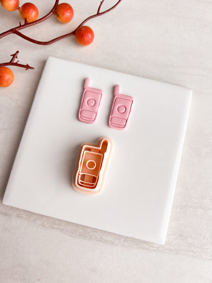 Gilmore Girl's Mobile 90's Phone Clay Cutter | Gilmore Girl's Mobile 90's Phone Polymer Clay Cutter for DIY Retro Earrings Pop Culture-Themed Jewelry and Handmade Nostalgic Accessories