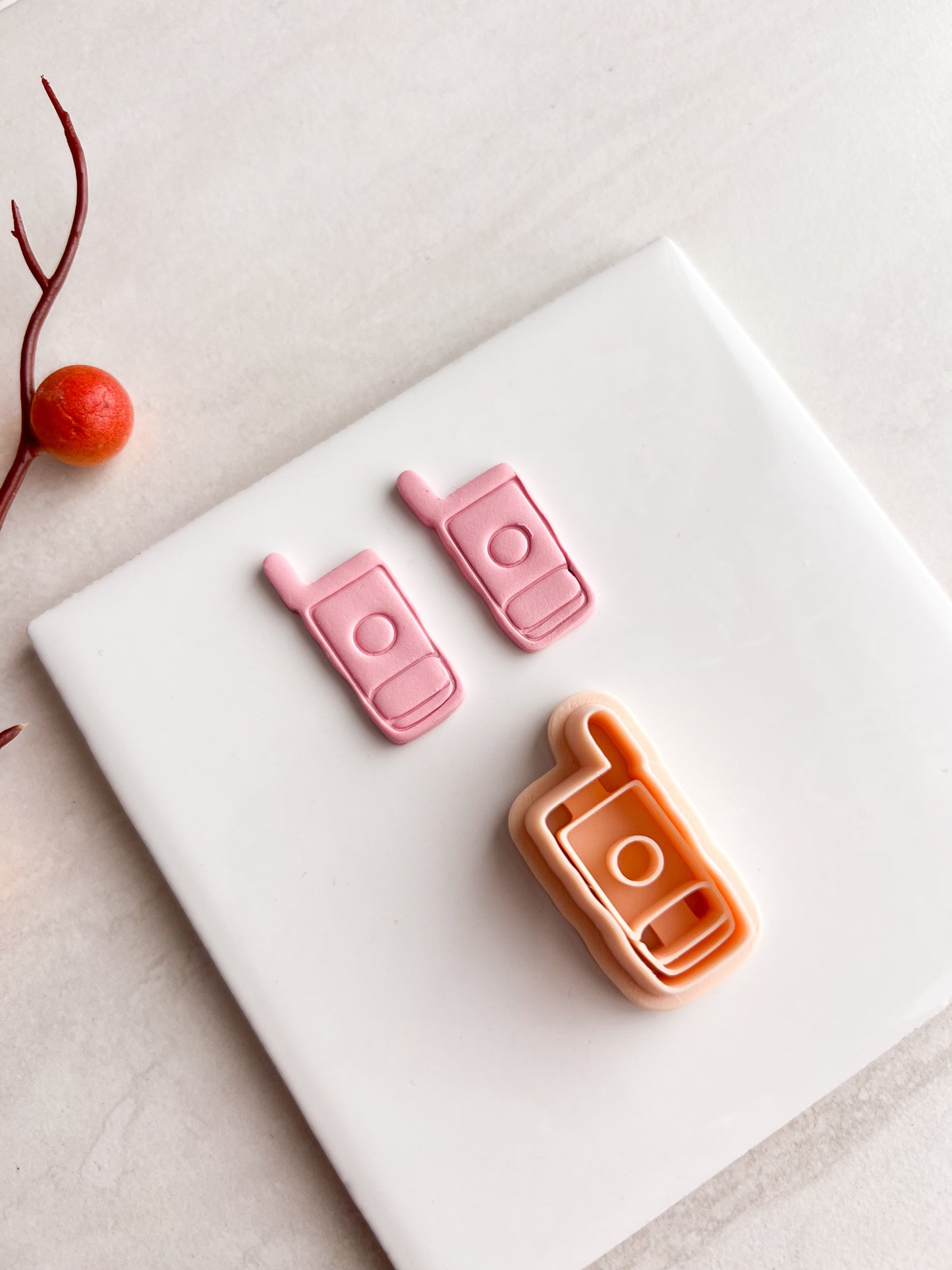 Gilmore Girl's Mobile 90's Phone Clay Cutter | Gilmore Girl's Mobile 90's Phone Polymer Clay Cutter for DIY Retro Earrings Pop Culture-Themed Jewelry and Handmade Nostalgic Accessories