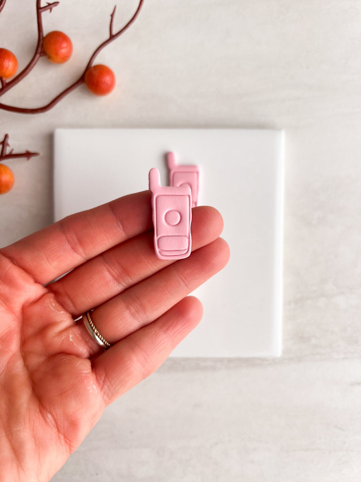 Gilmore Girl's Mobile 90's Phone Clay Cutter | Gilmore Girl's Mobile 90's Phone Polymer Clay Cutter for DIY Retro Earrings Pop Culture-Themed Jewelry and Handmade Nostalgic Accessories