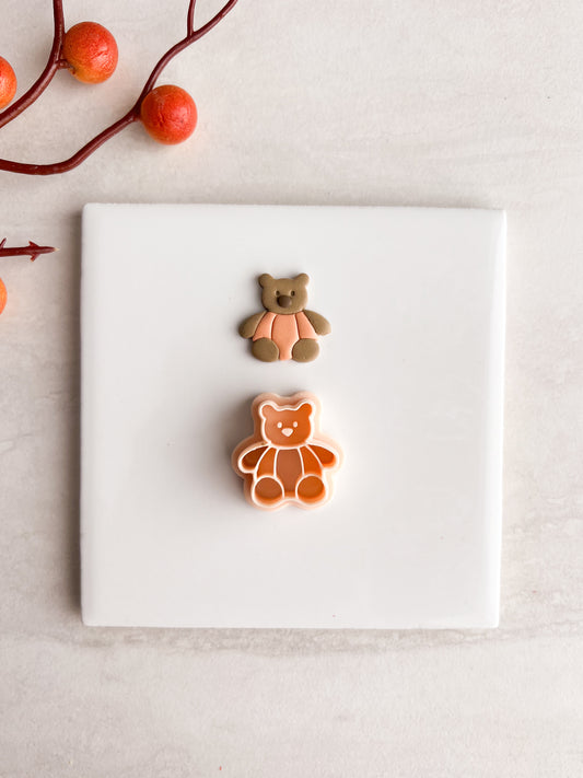 Pumpkin Bear Clay Cutter | Pumpkin Bear Polymer Clay Cutter for DIY Fall Earrings Cute Halloween Jewelry and Handmade Festive Accessories