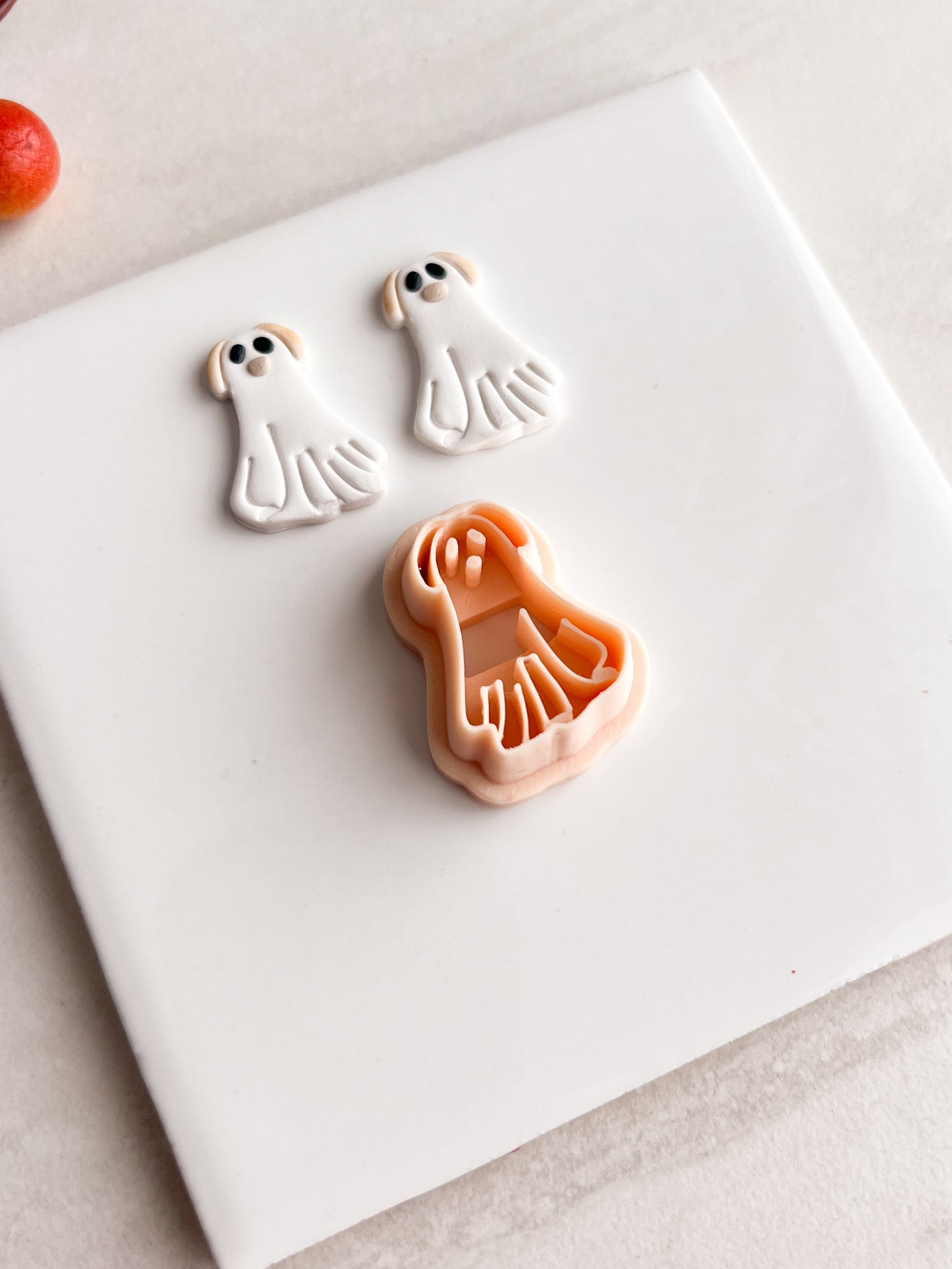 Ghost Dog No. 4 Clay Cutter | Ghost Dog No. 4 Polymer Clay Cutter for DIY Halloween Earrings Spooky-Themed Jewelry and Handmade Haunted Accessories
