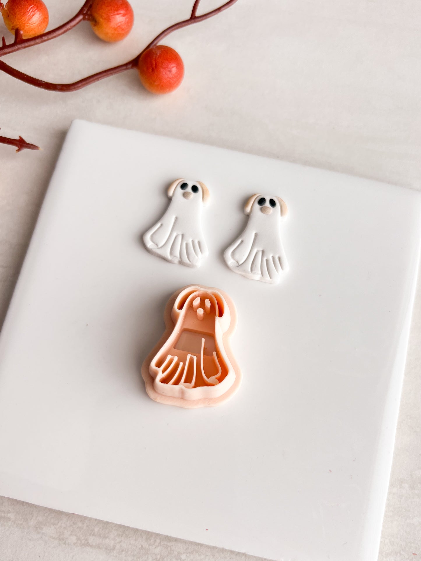 Ghost Dog No. 4 Clay Cutter | Ghost Dog No. 4 Polymer Clay Cutter for DIY Halloween Earrings Spooky-Themed Jewelry and Handmade Haunted Accessories