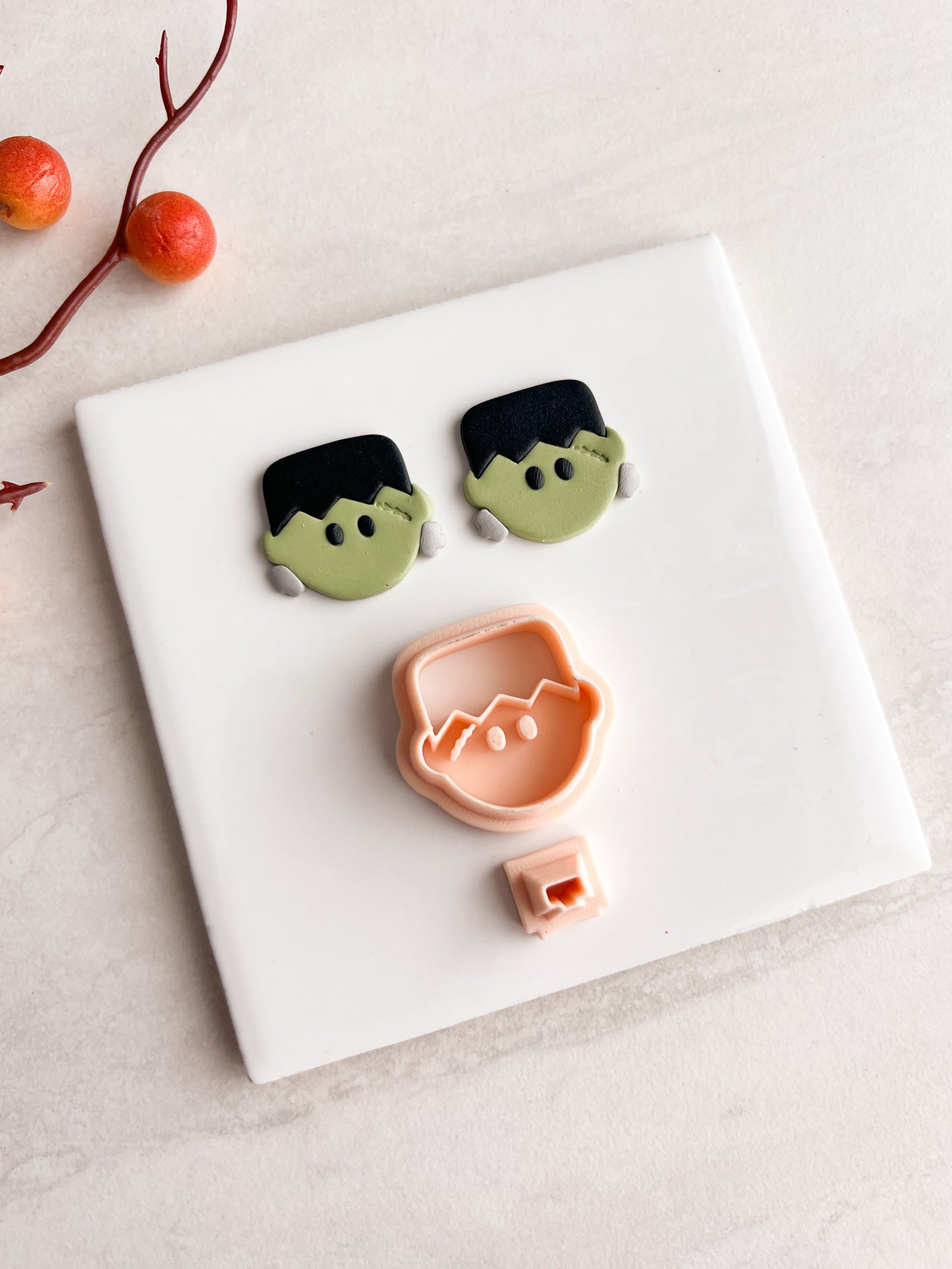 Frankenstein's Monster No. 2 Clay Cutter | Frankenstein's Monster No. 2 Polymer Clay Cutter for DIY Halloween Earrings Spooky-Themed Jewelry and Handmade Horror Accessories