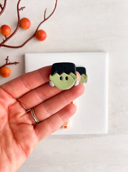 Frankenstein's Monster No. 2 Clay Cutter | Frankenstein's Monster No. 2 Polymer Clay Cutter for DIY Halloween Earrings Spooky-Themed Jewelry and Handmade Horror Accessories