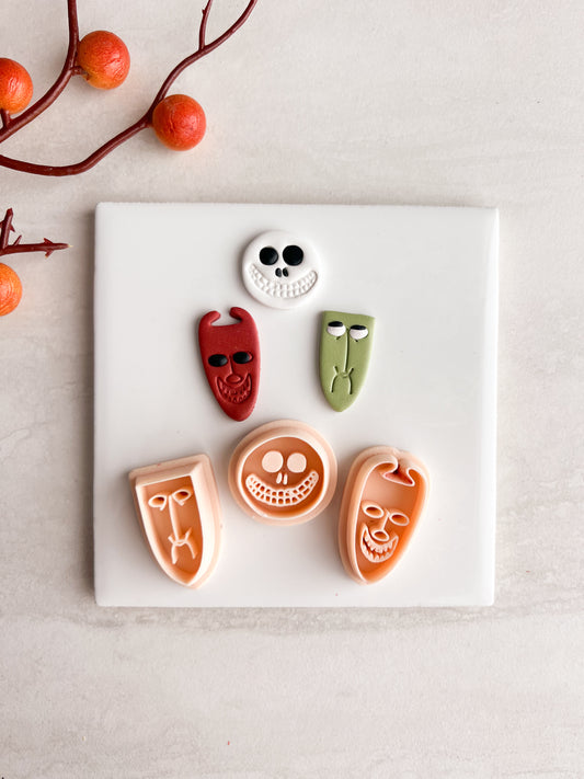 Boogies Boys Clay Cutter | Boogies Boys Polymer Clay Cutter for DIY Spooky Earrings Halloween-Themed Jewelry and Handmade Cute Accessories