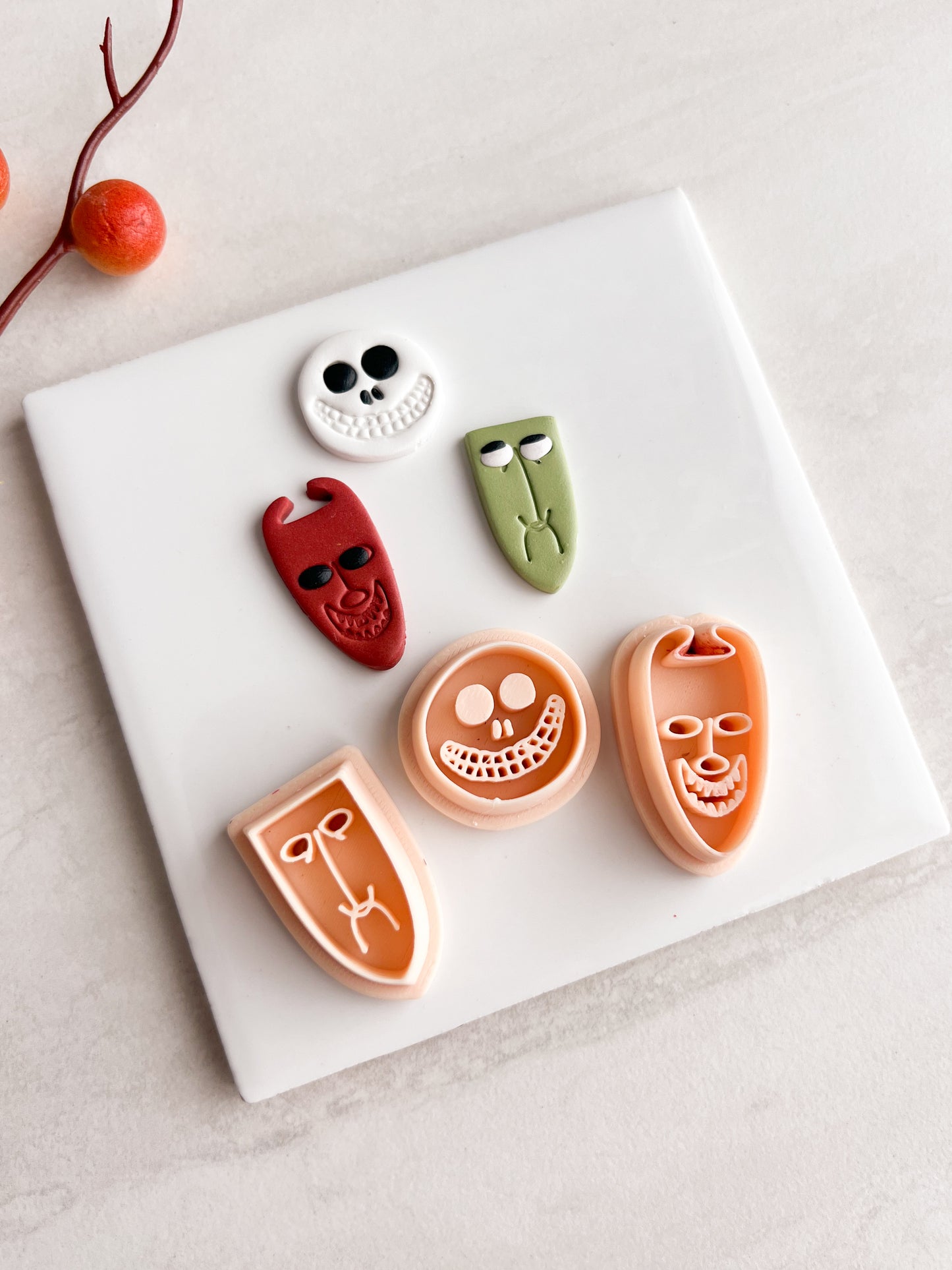 Boogies Boys Clay Cutter | Boogies Boys Polymer Clay Cutter for DIY Spooky Earrings Halloween-Themed Jewelry and Handmade Cute Accessories