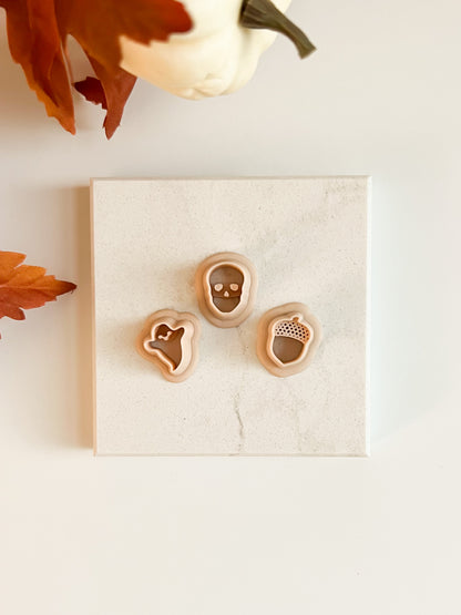 Spooky Trio Clay Cutters | Halloween Polymer Clay Cutter Set for DIY Earrings and Jewelry Making
