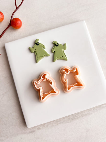 Oogie Boogie No. 2 Clay Cutter | Oogie Boogie No. 2 Polymer Clay Cutter for DIY Halloween Earrings Movie-Themed Jewelry and Handmade Spooky Accessories