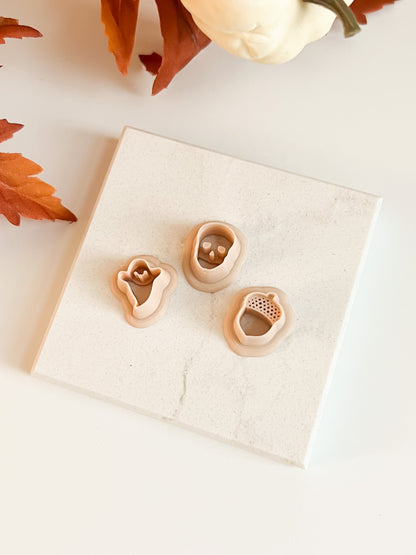 Spooky Trio Clay Cutters | Halloween Polymer Clay Cutter Set for DIY Earrings and Jewelry Making