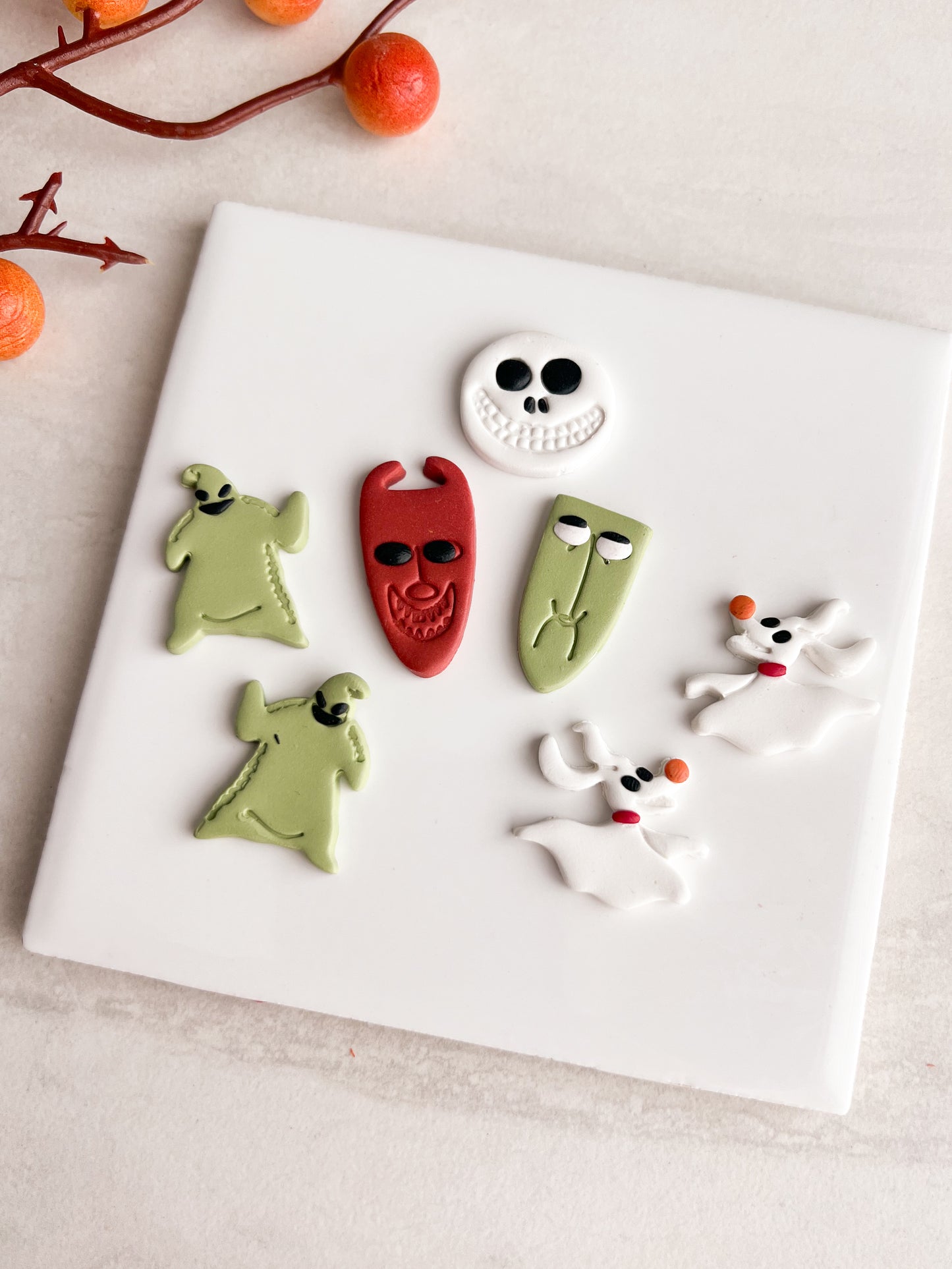 Nightmare Christmas Trio Clay Cutter | Nightmare Christmas Trio Polymer Clay Cutter for DIY Spooky Earrings Holiday Jewelry and Handmade Halloween Accessories