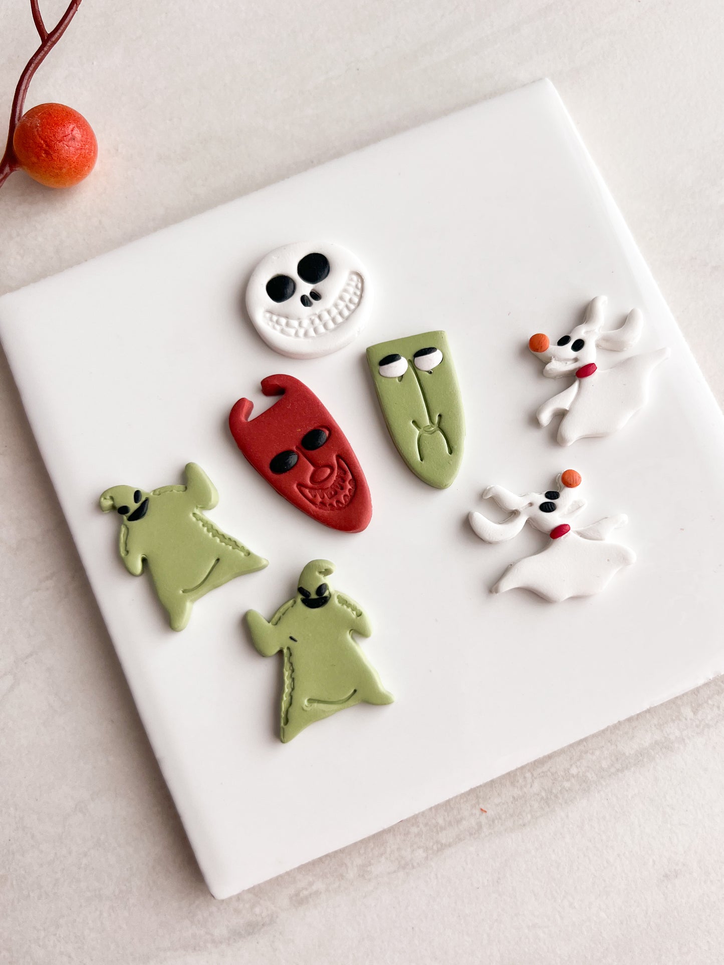 Nightmare Christmas Trio Clay Cutter | Nightmare Christmas Trio Polymer Clay Cutter for DIY Spooky Earrings Holiday Jewelry and Handmade Halloween Accessories