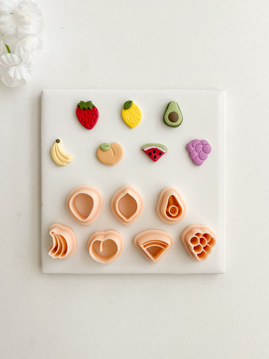 Fruit Stud Pack Clay Cutter | Fruit Stud Pack Polymer Clay Cutter for DIY Summer Earrings Cute Fruit-Themed Jewelry and Handmade Fresh Accessories