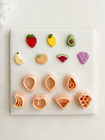 Fruit Stud Pack Clay Cutter | Fruit Stud Pack Polymer Clay Cutter for DIY Summer Earrings Cute Fruit-Themed Jewelry and Handmade Fresh Accessories