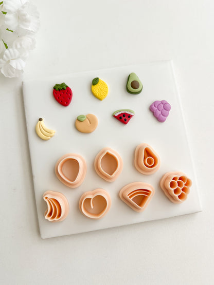Fruit Stud Pack Clay Cutter | Fruit Stud Pack Polymer Clay Cutter for DIY Summer Earrings Cute Fruit-Themed Jewelry and Handmade Fresh Accessories