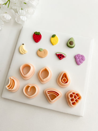 Fruit Stud Pack Clay Cutter | Fruit Stud Pack Polymer Clay Cutter for DIY Summer Earrings Cute Fruit-Themed Jewelry and Handmade Fresh Accessories